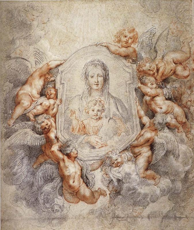 Portrait of the angel around Virgin Mary, Peter Paul Rubens